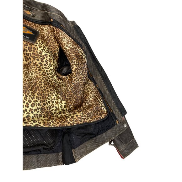 Power Trip Womens Brown Leather Motorcycle casual Jacket SKU 9247 - Picture 10 of 16